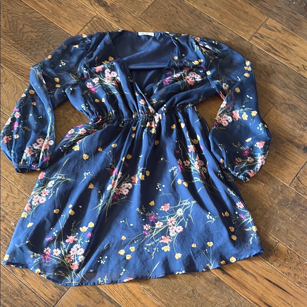 Cupshe Navy Satin Top
